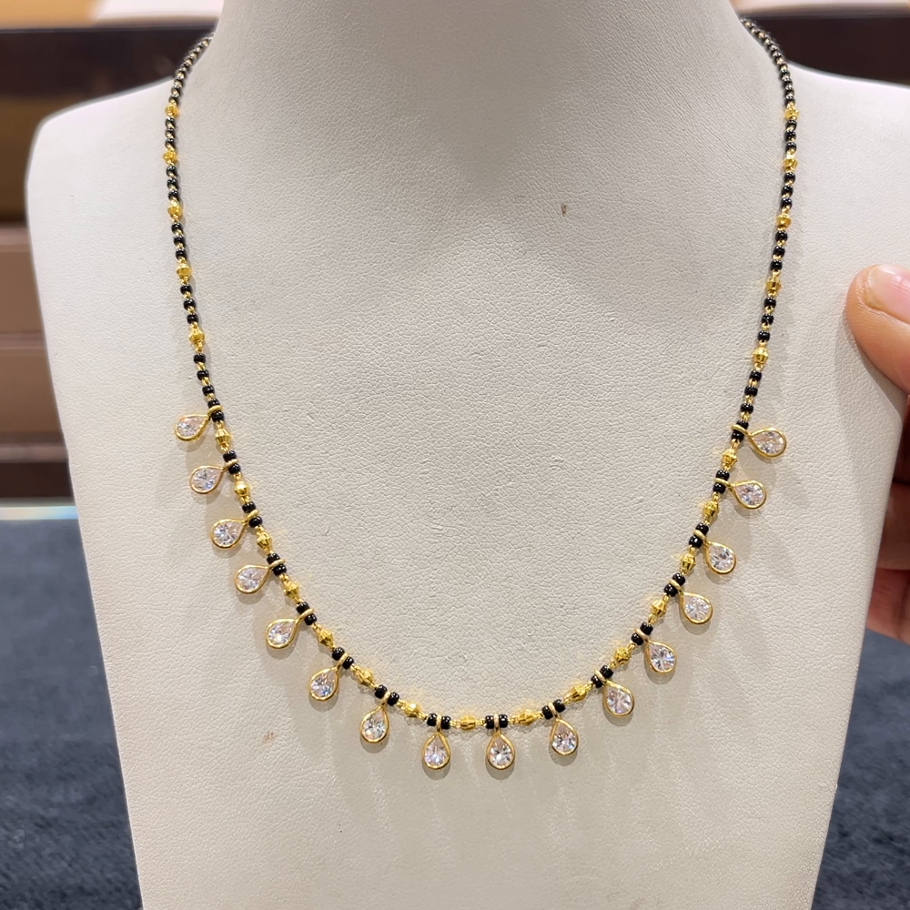 CHANDANA Brothers 5.58gms SHORT BLACK BEADS 22K Yellow Gold