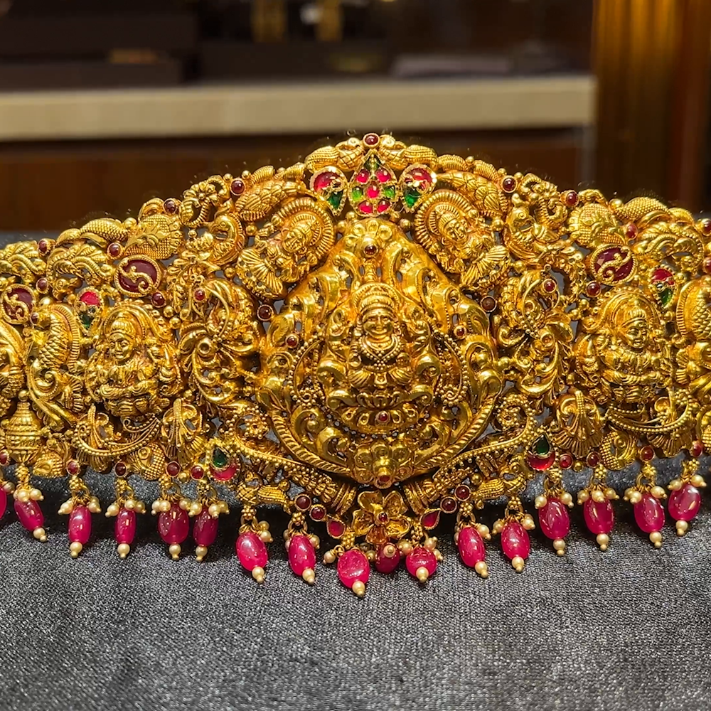 Gram Gold Latest Necklace Design 2018 Vaddanam Designs In 80 Grams