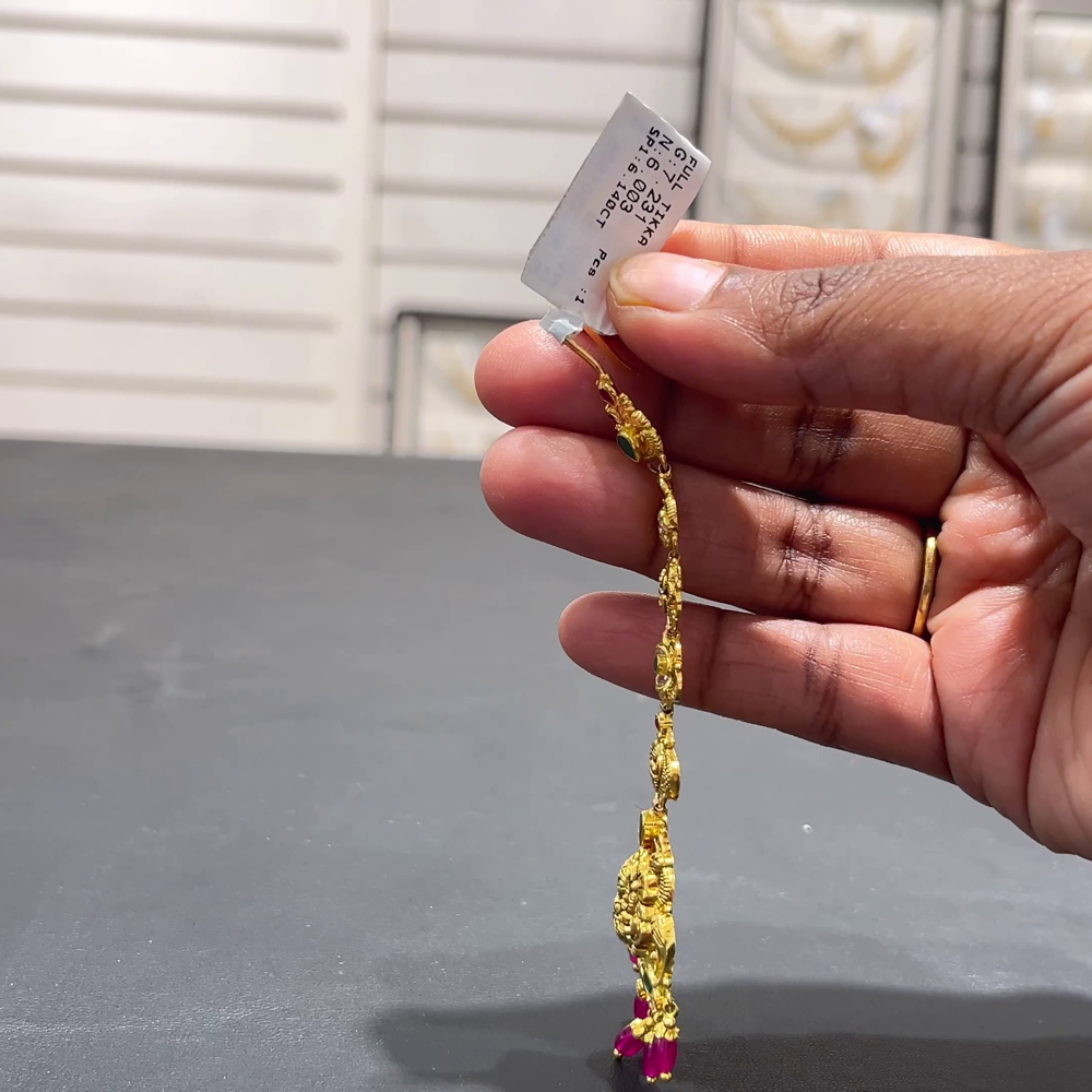 SOUTH INDIA 6.003gms Papitabilla 22K Yellow Gold