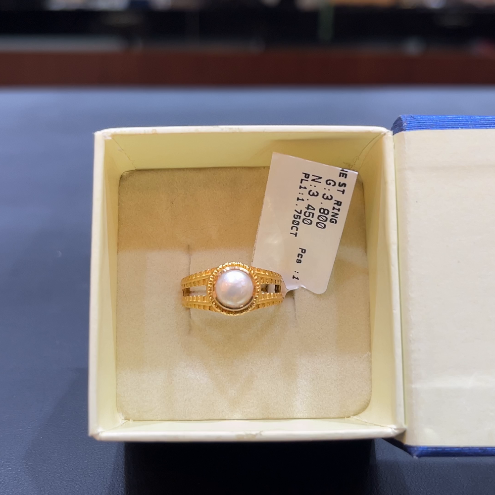 SOUTH INDIA 3.45gms Ring 22K Yellow Gold