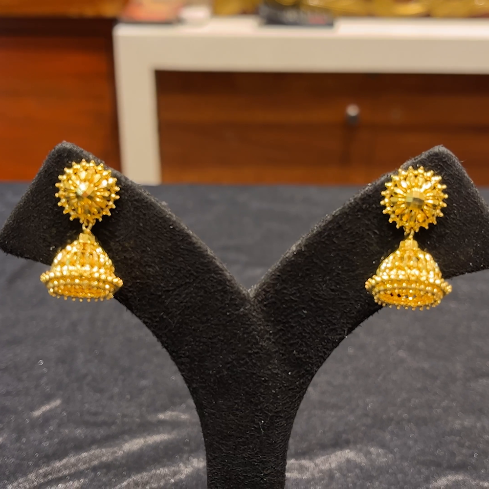 22k Gold Bridal Gold Earrings Designs With Price RS BROTHERS