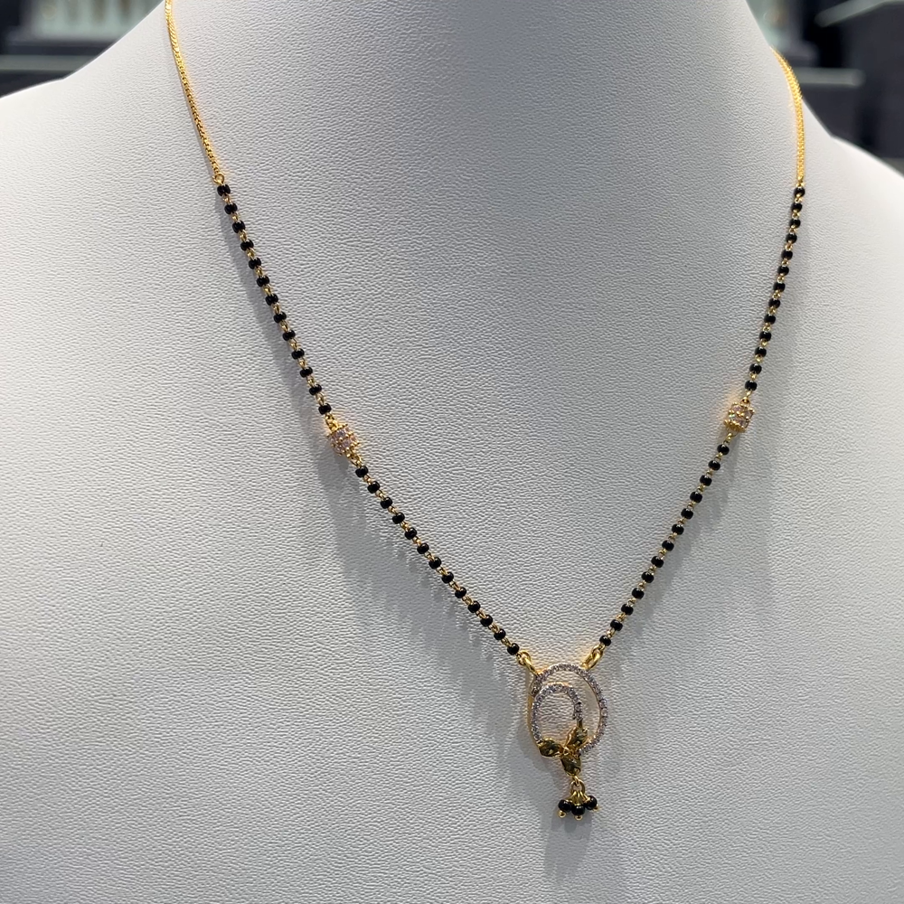 Anu Jewellers 4.761gms SHORT BLACK BEADS 22K Yellow Gold