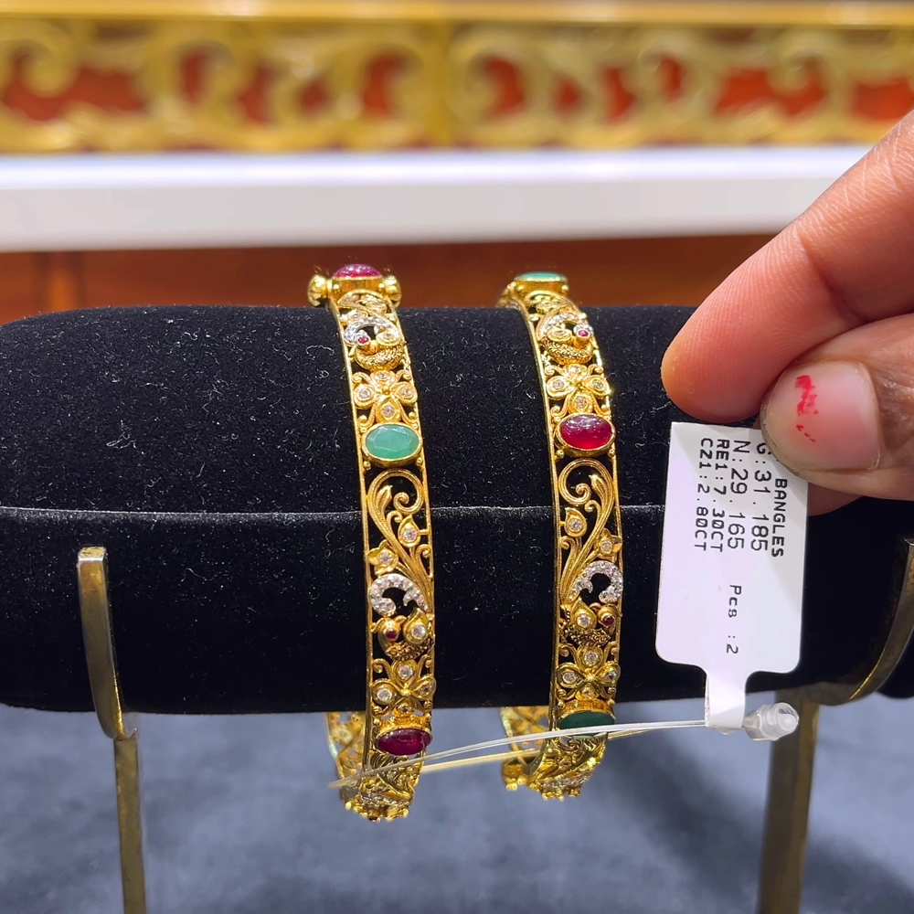 RS BROTHERS 29.165gms BANGLES 22K Yellow Gold