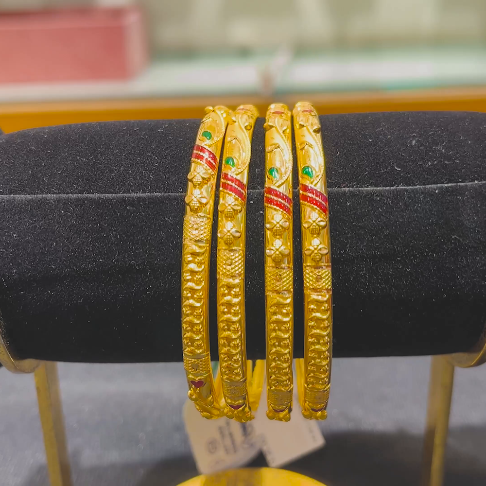Anu Jewellers 25.003gms BANGLES 22K Yellow Gold