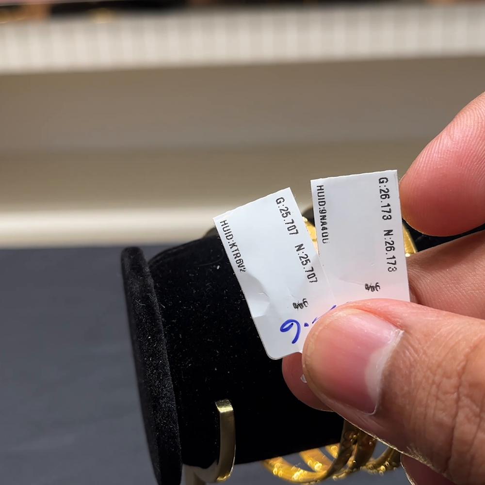 Anu Jewellers 26.173gms BANGLES 22K Yellow Gold