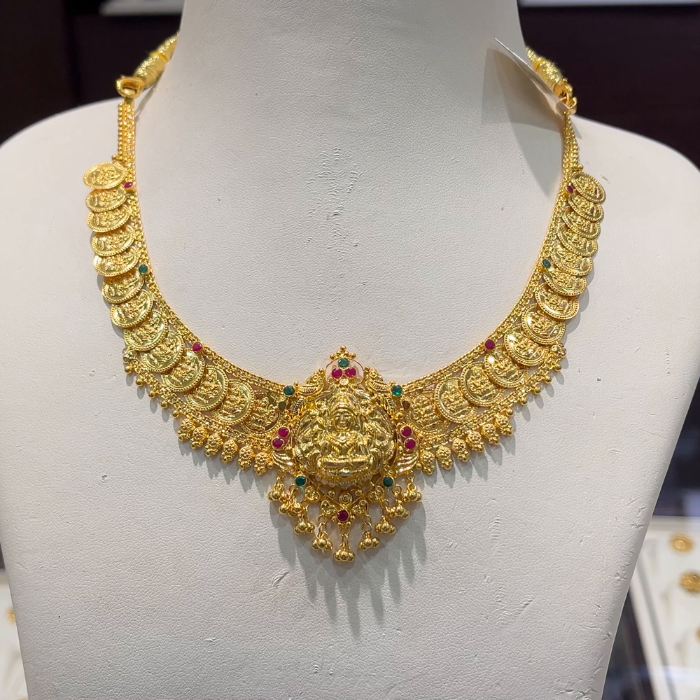 Light Weight 20 Gms Gold Necklace Light Weight Gold Long Necklace