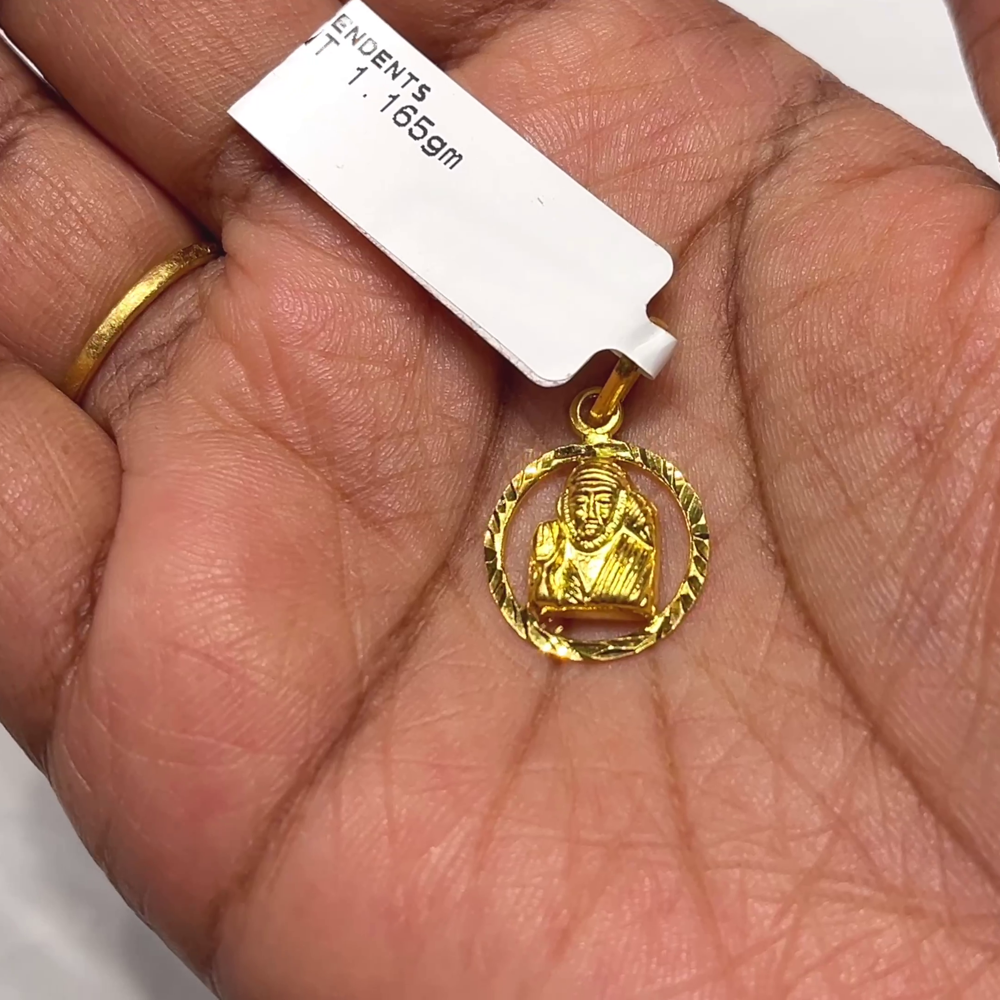 CMR 1.165gms Pendent 22K Yellow Gold