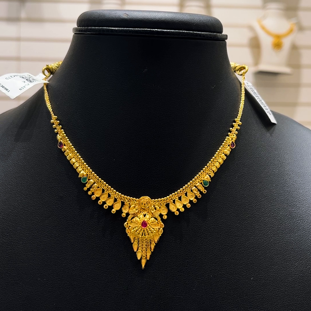 Gold necklace designs with weight and price in rupees online