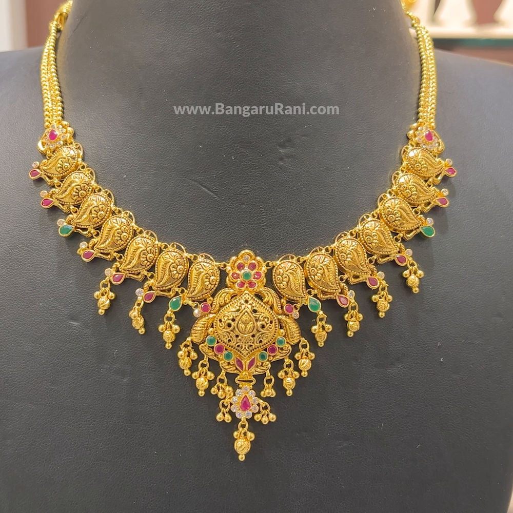 Gold Haram Designs In 24 Grams Gold Necklace Long Chain Designs