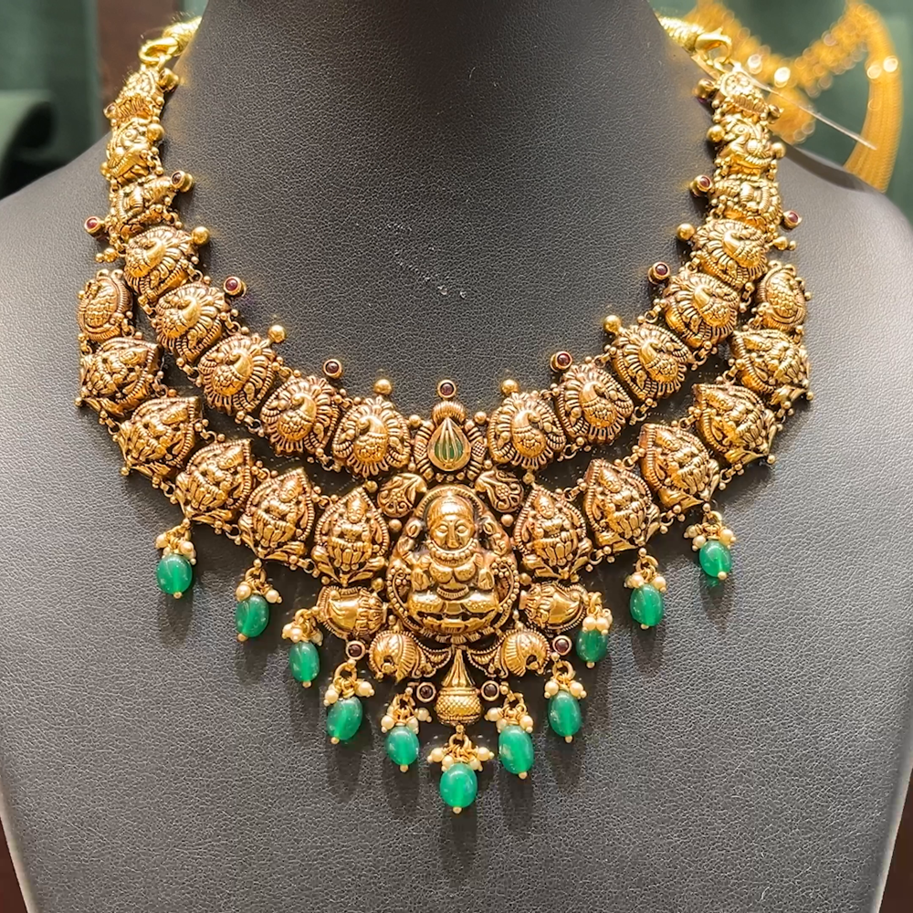 Antique gold short necklace online