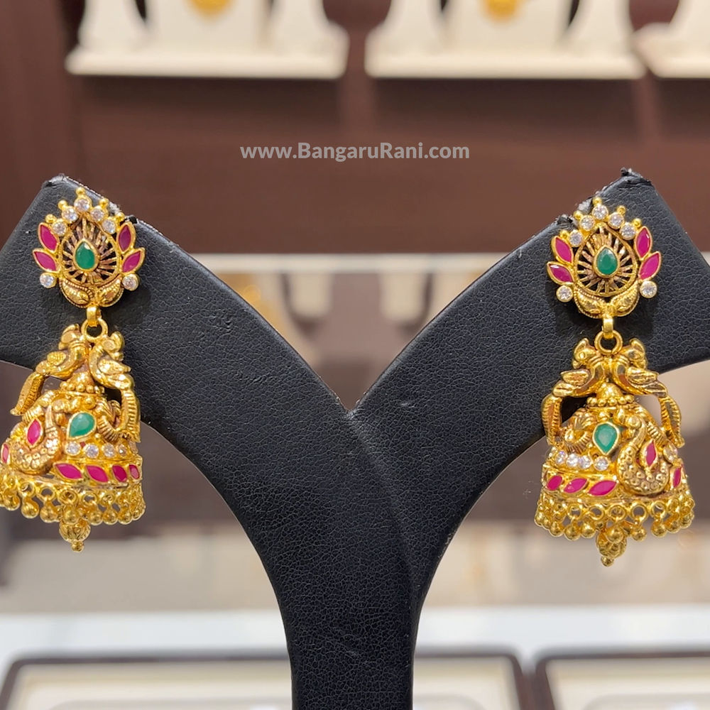 CMR 13.218gms EARRINGS 22K Yellow Gold BangaruRani