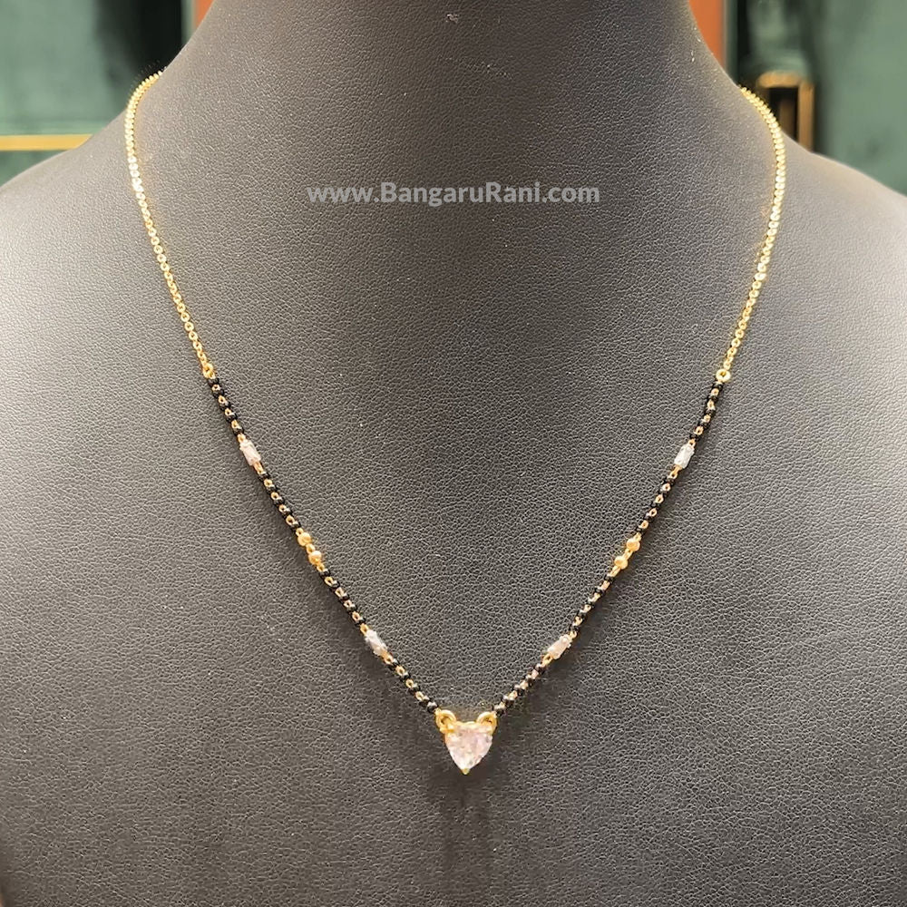 Chennai Shopping Mall 11.87gms SHORT BLACK BEADS 22K Yellow Gold BangaruRani