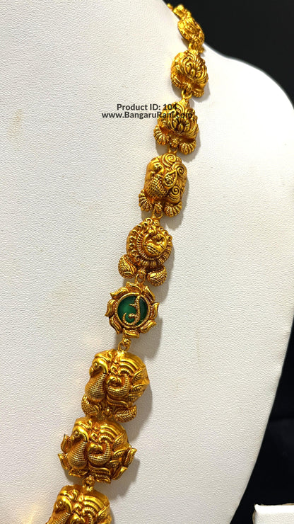 Saravana Jewellers 52.6gms SILVER HARAMS 916 Nakshi