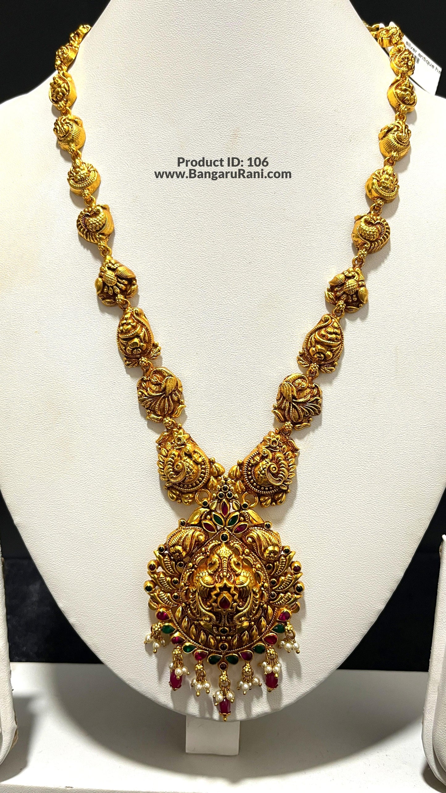 Saravana Jewellers 42.5gms SILVER HARAMS 916 Nakshi