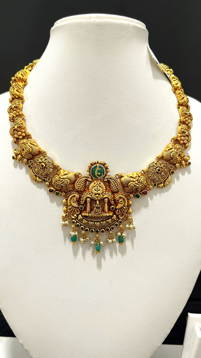 Saravana Jewellers 34.5gms SILVER NECKLACE 916 Nakshi