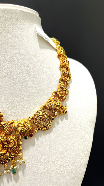 Saravana Jewellers 34.5gms SILVER NECKLACE 916 Nakshi