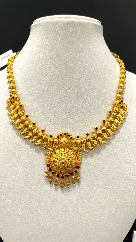 Saravana Jewellers 30gms SILVER NECKLACE 916 Nakshi