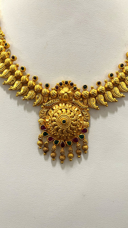 Saravana Jewellers 30gms SILVER NECKLACE 916 Nakshi