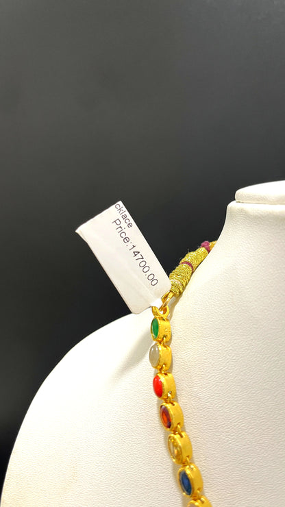 Saravana Jewellers 39.1gms SILVER NECKLACE 916 Nakshi