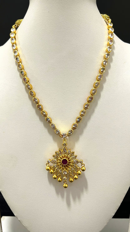 Saravana Jewellers 39.1gms SILVER NECKLACE 916 Nakshi