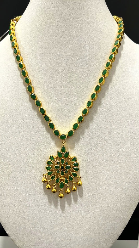 Saravana Jewellers 34.5gms SILVER NECKLACE 916 Nakshi