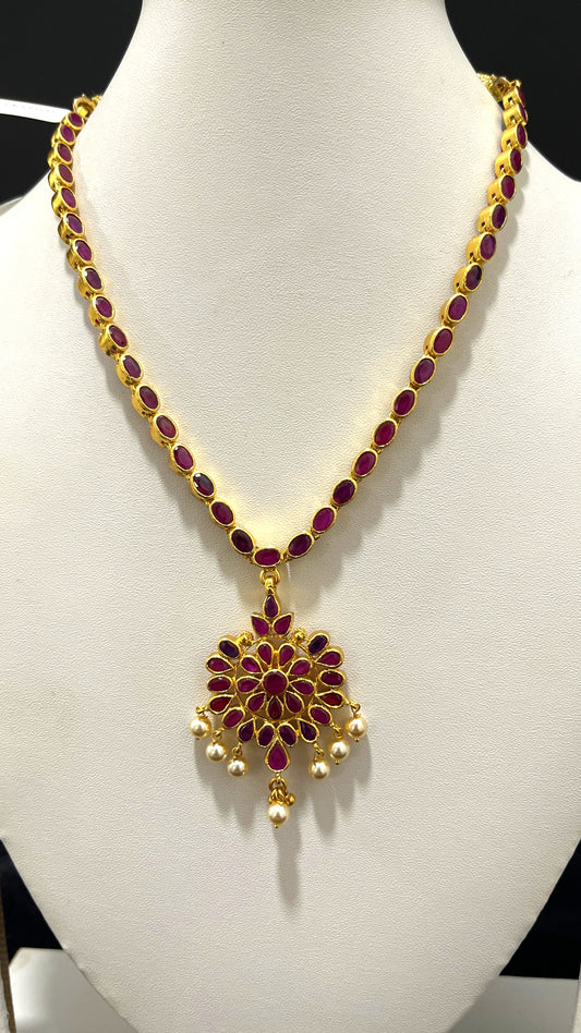 Saravana Jewellers 36.4gms SILVER NECKLACE 916 Nakshi