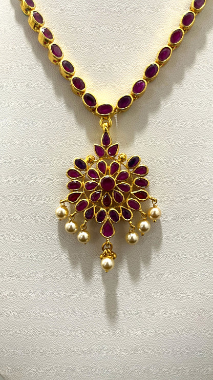 Saravana Jewellers 36.4gms SILVER NECKLACE 916 Nakshi