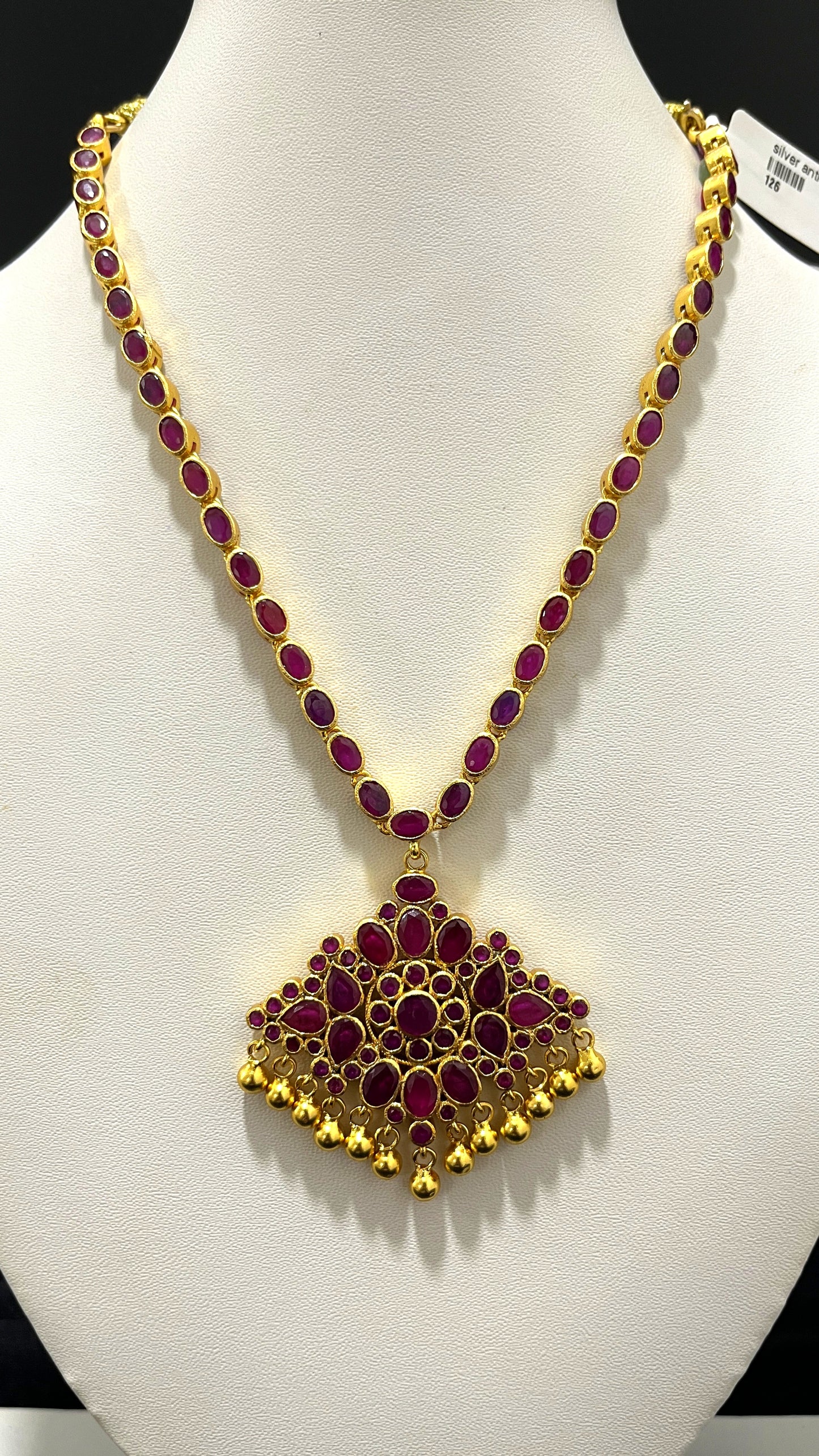 Saravana Jewellers 46gms SILVER NECKLACE 916 Nakshi