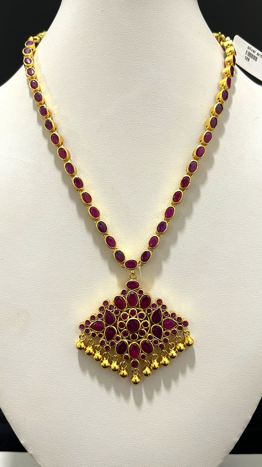 Saravana Jewellers 46gms SILVER NECKLACE 916 Nakshi