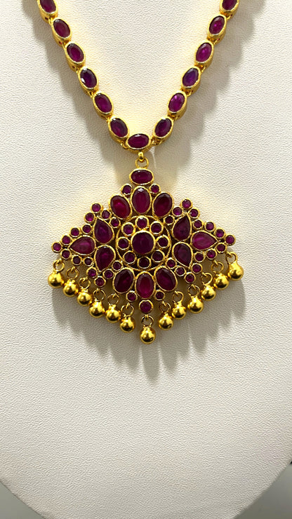 Saravana Jewellers 46gms SILVER NECKLACE 916 Nakshi