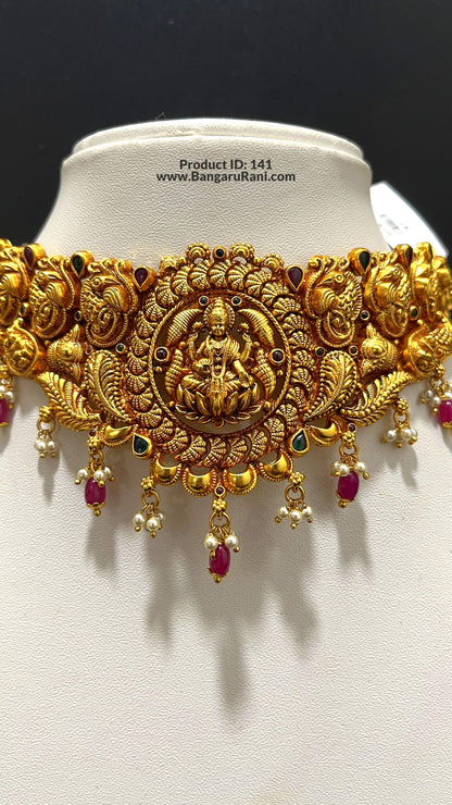 Saravana Jewellers 36gms SILVER CHOKER 916 Nakshi