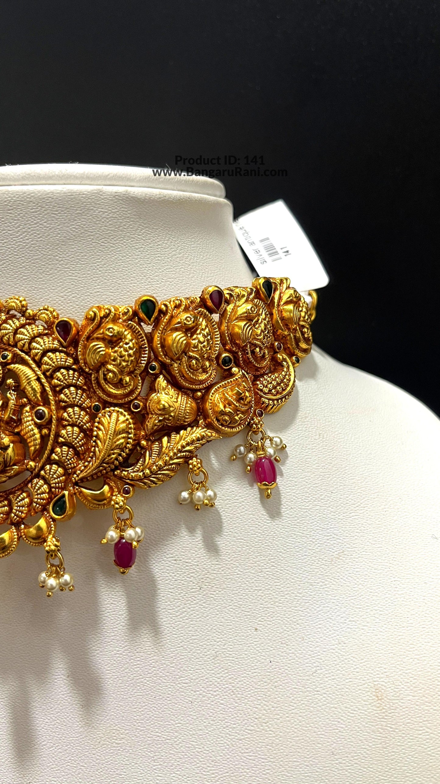 Saravana Jewellers 36gms SILVER CHOKER 916 Nakshi