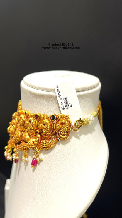 Saravana Jewellers 36gms SILVER CHOKER 916 Nakshi