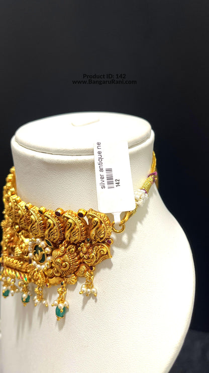 Saravana Jewellers 47gms SILVER CHOKER 916 Nakshi