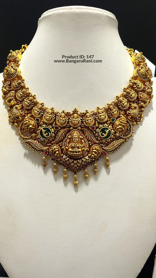 Saravana Jewellers 43.7gms SILVER CHOKER 916 Nakshi