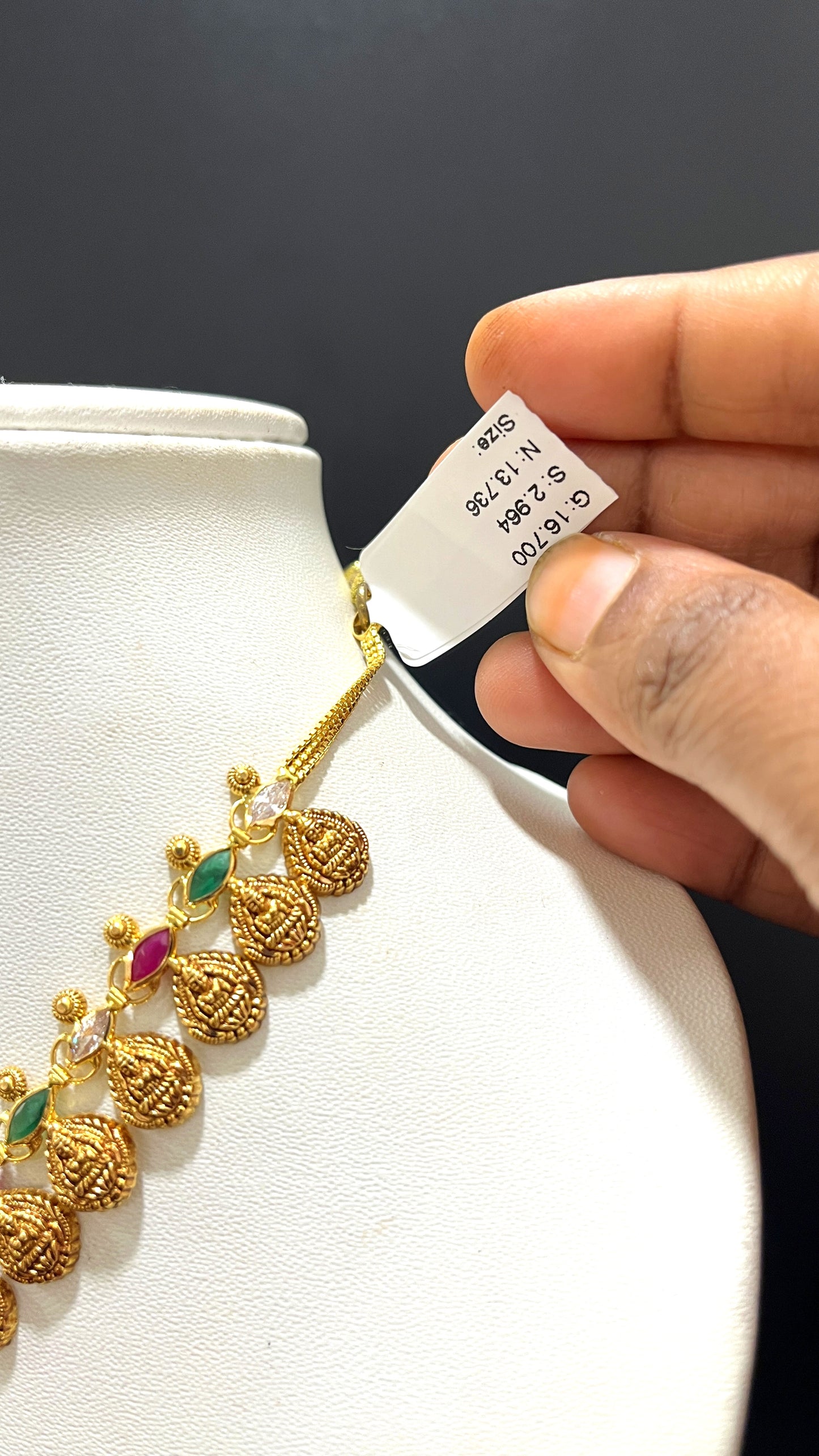 Saravana Jewellers 13.736gms NECKLACE 22K Yellow Gold