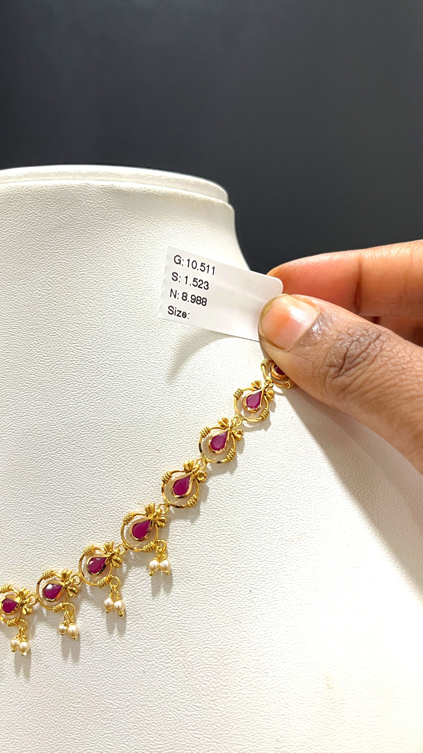 Saravana Jewellers 8.988gms NECKLACE 22K Yellow Gold