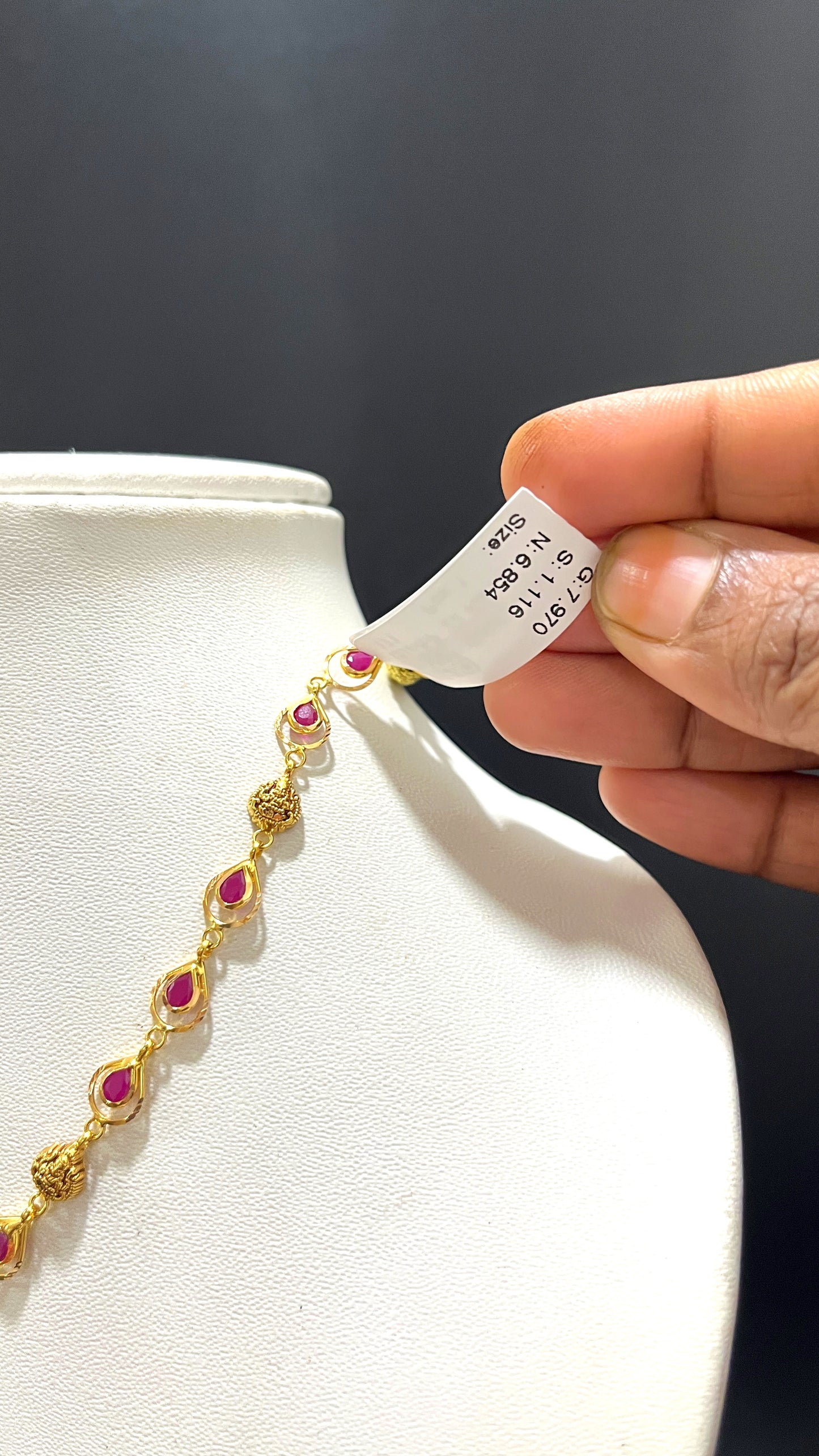 Saravana Jewellers 6.854gms NECKLACE 22K Yellow Gold