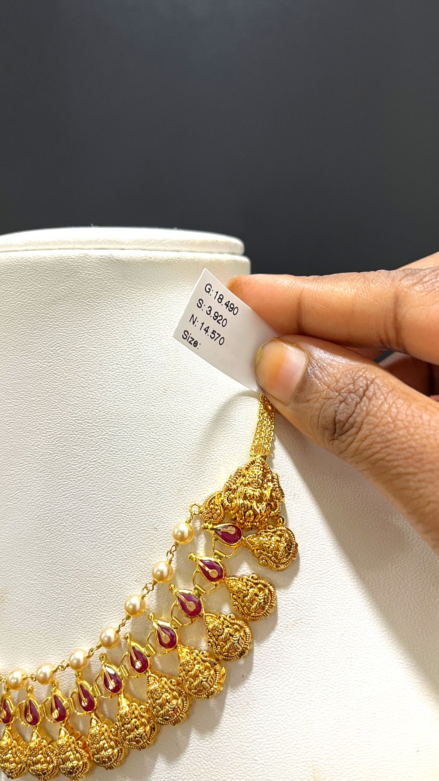 Saravana Jewellers 14.57gms NECKLACE 22K Yellow Gold