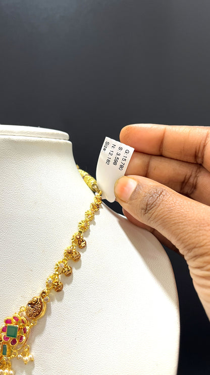 Saravana Jewellers 12.182gms NECKLACE 22K Yellow Gold