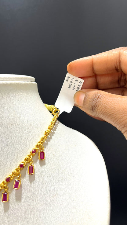 Saravana Jewellers 8.506gms NECKLACE 22K Yellow Gold