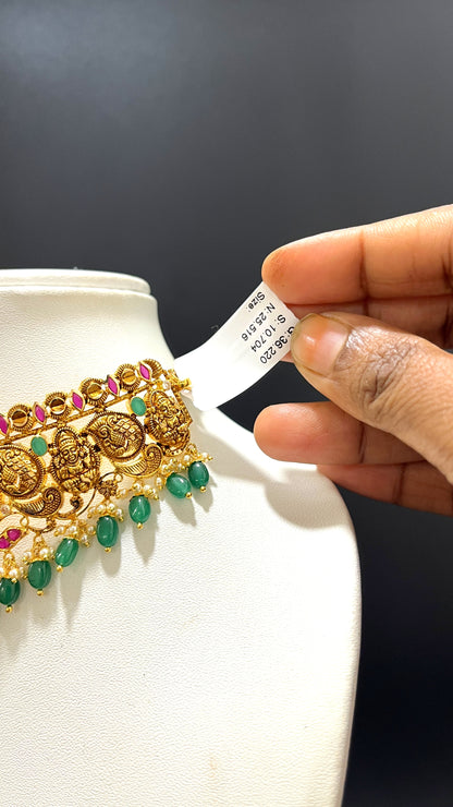 Saravana Jewellers 25.516gms CHOKER 22K Yellow Gold