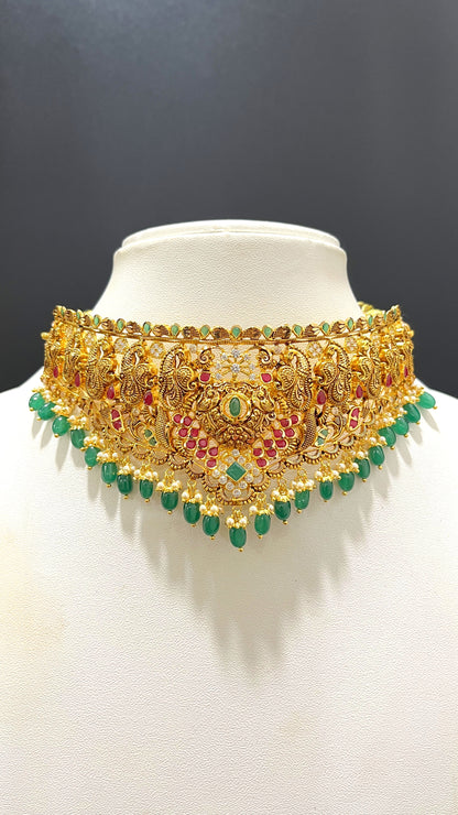 Saravana Jewellers 26.534gms CHOKER 22K Yellow Gold