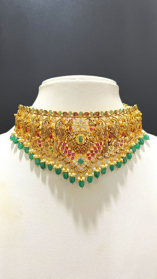 Saravana Jewellers 26.534gms CHOKER 22K Yellow Gold