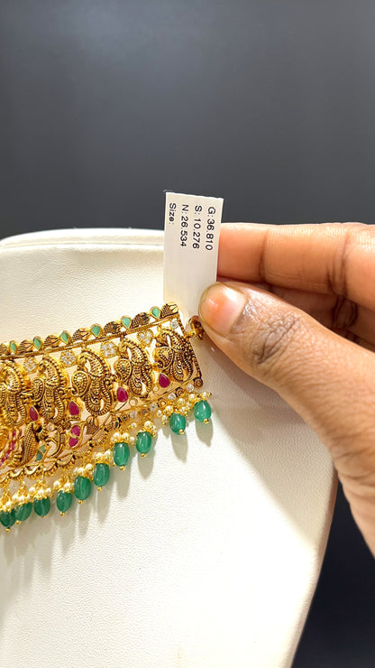 Saravana Jewellers 26.534gms CHOKER 22K Yellow Gold