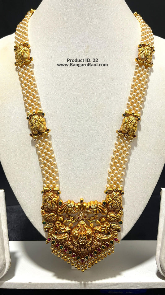 Saravana Jewellers 45.3gms SILVER HARAMS 916 Nakshi