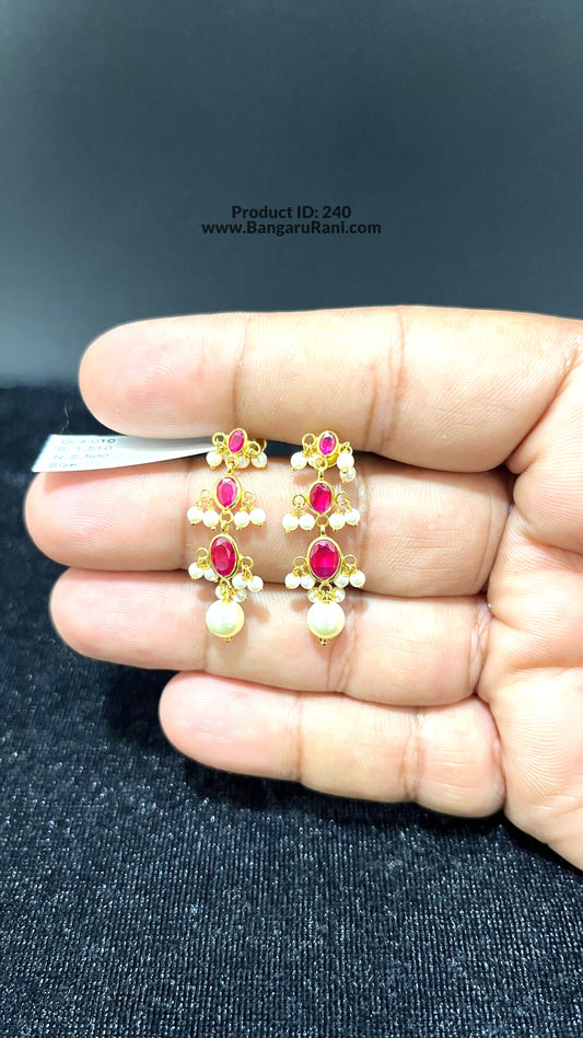 Saravana Jewellers 2.5gms GOLD EARRINGS 22K Yellow Gold