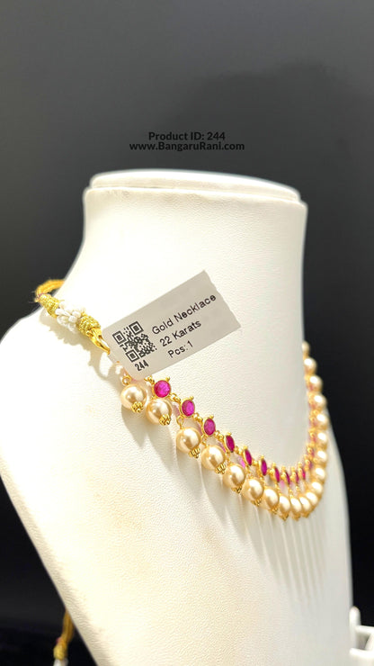 Saravana Jewellers 4.43gms GOLD NECKLACE 22K Yellow Gold