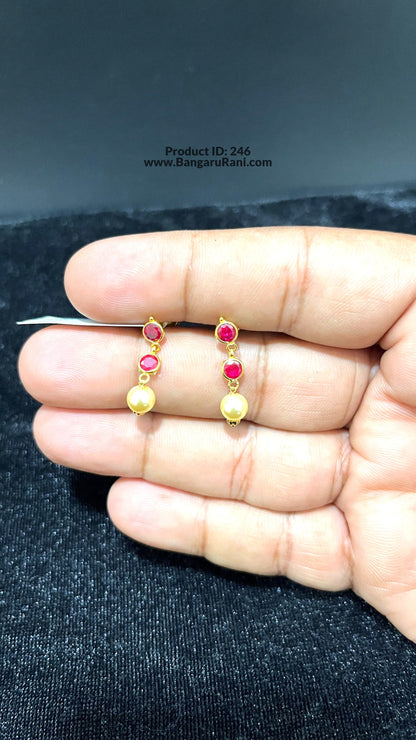 Saravana Jewellers 1.55gms GOLD EARRINGS 22K Yellow Gold