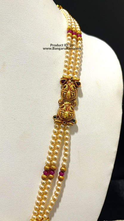 Saravana Jewellers 44.8gms SILVER HARAMS 916 Nakshi